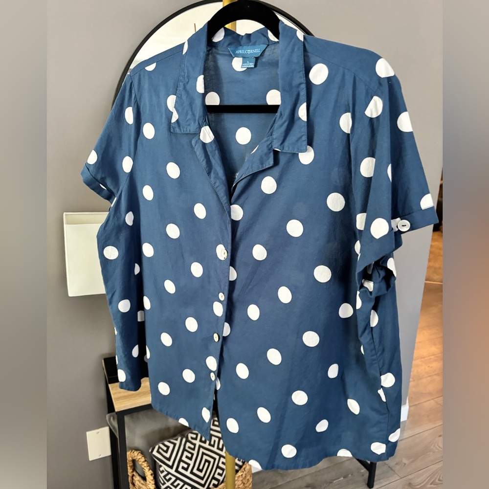 April Cornell Polka Dot Blouse - Picture 4 of 6